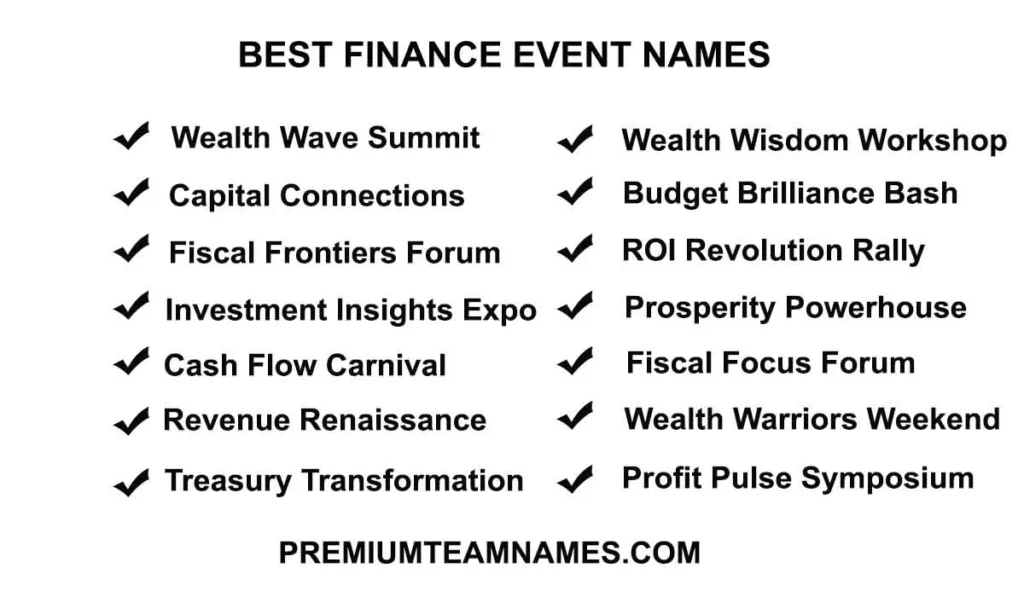 Best Finance Event Names