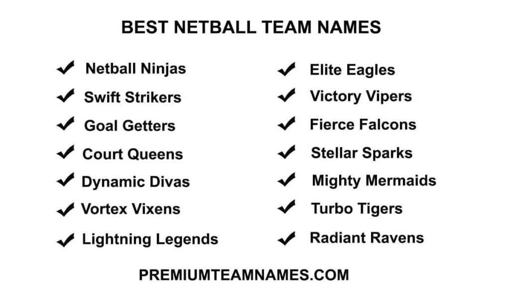 Best Netball team names