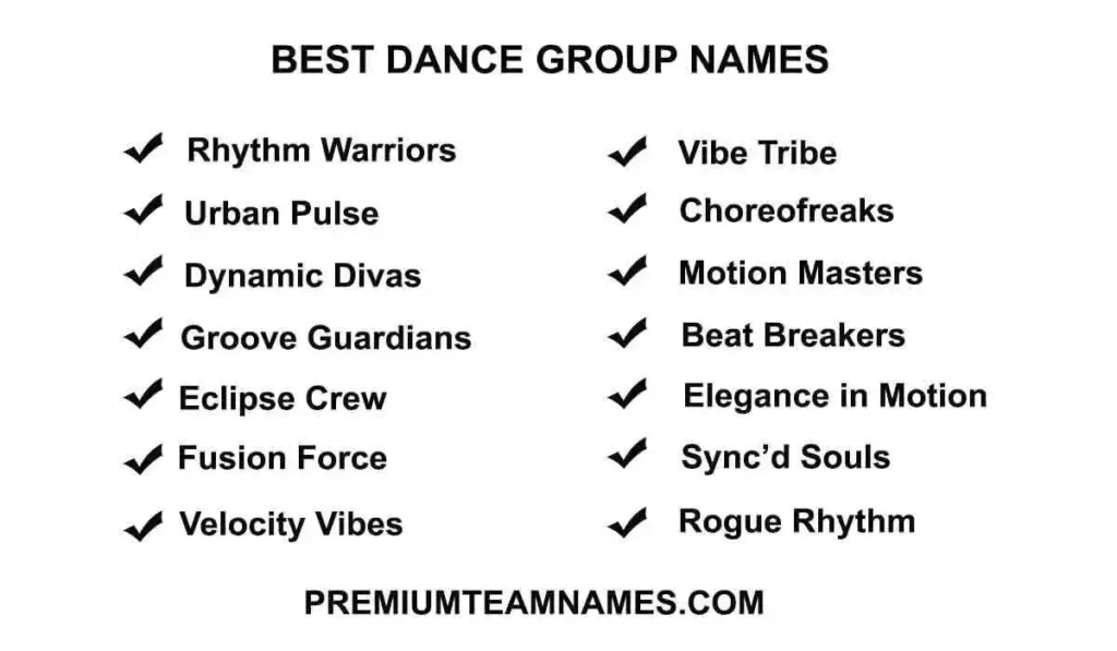 Best dance group names ideas