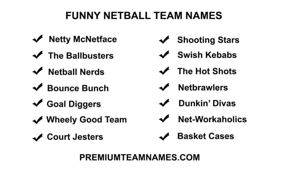 Funny Netball team names