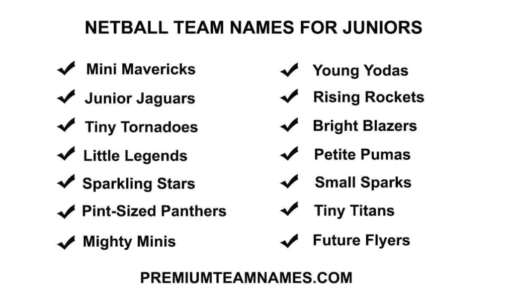 Netball team names for Juniors