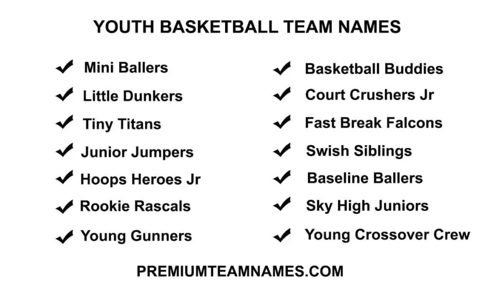 Youth basketball team names