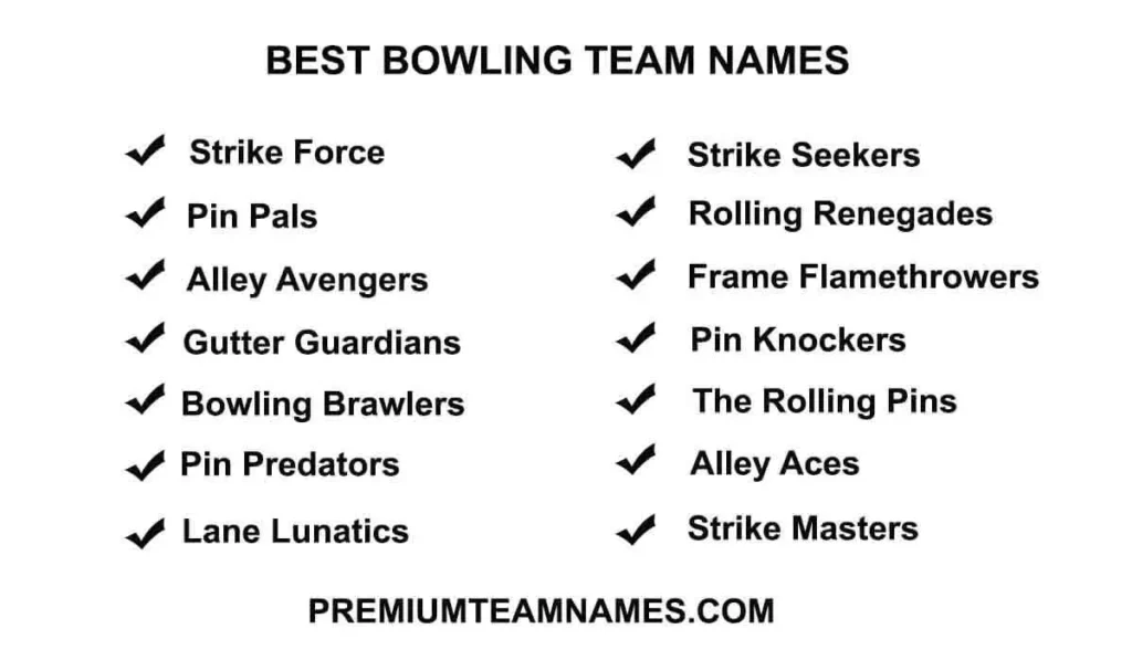 Best Bowling team names