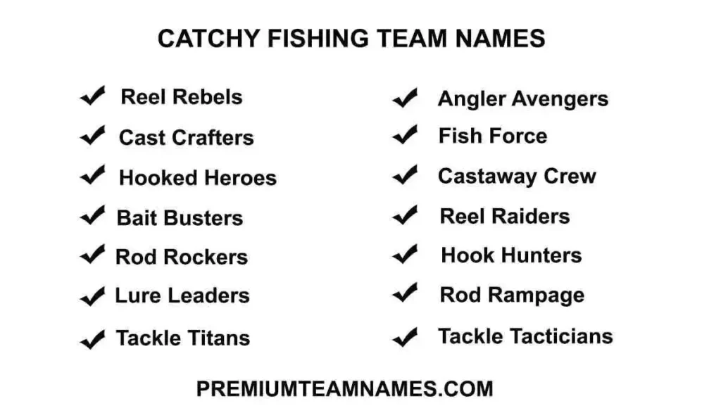 Catchy fishing team names ideas