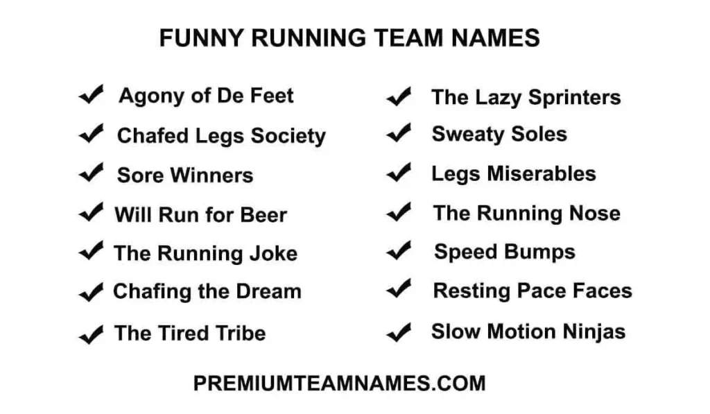 Funny Running team names