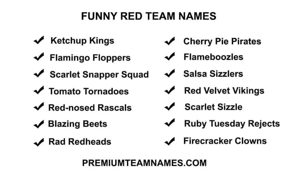 Funny red team names