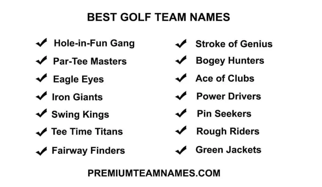 Best Golf team names