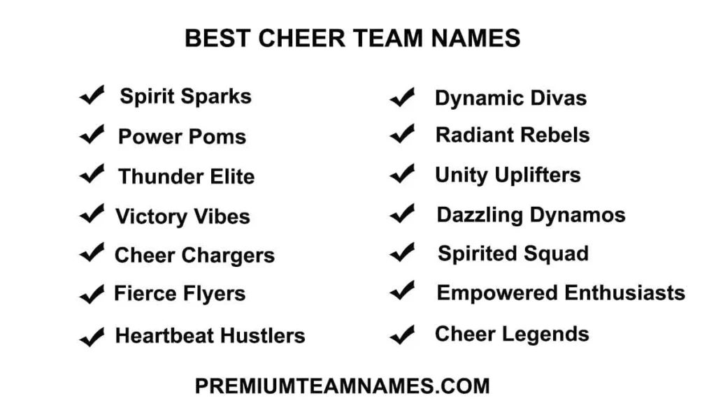 Best cheer team names