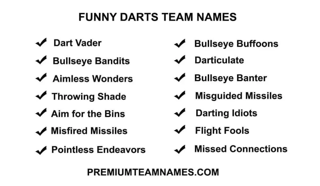 Funny darts team names