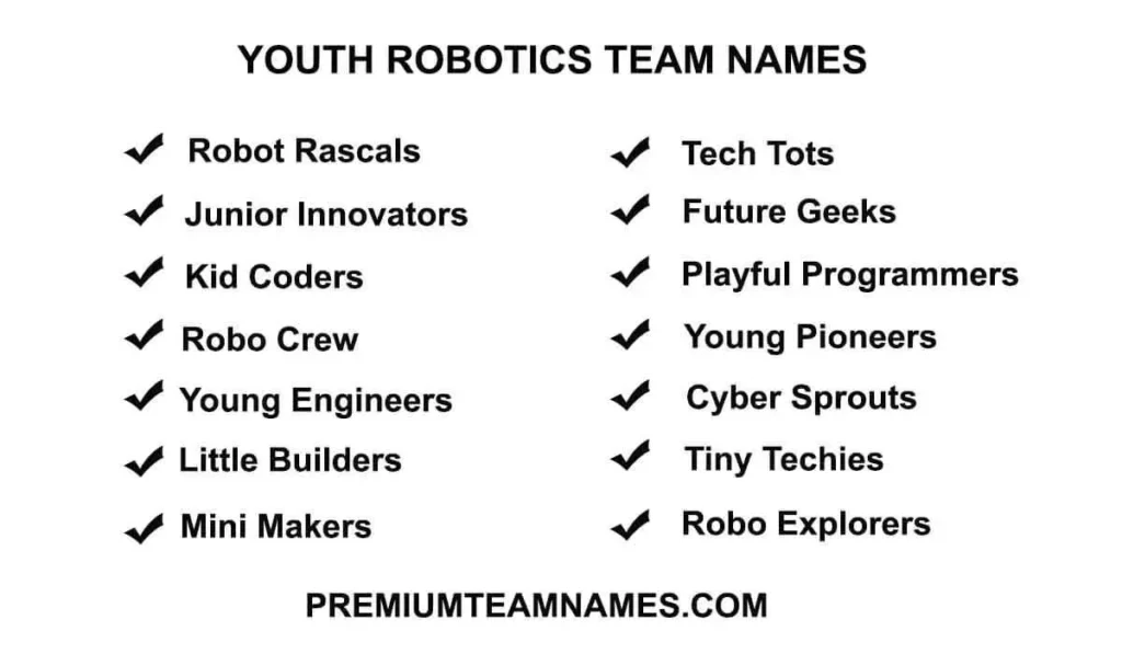 Youth robotics team names